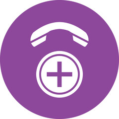 Emergency glyph circle icon