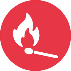 Matches glyph circle icon