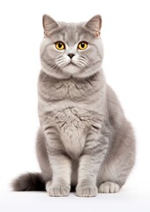 Adorable gray cat portrait image
