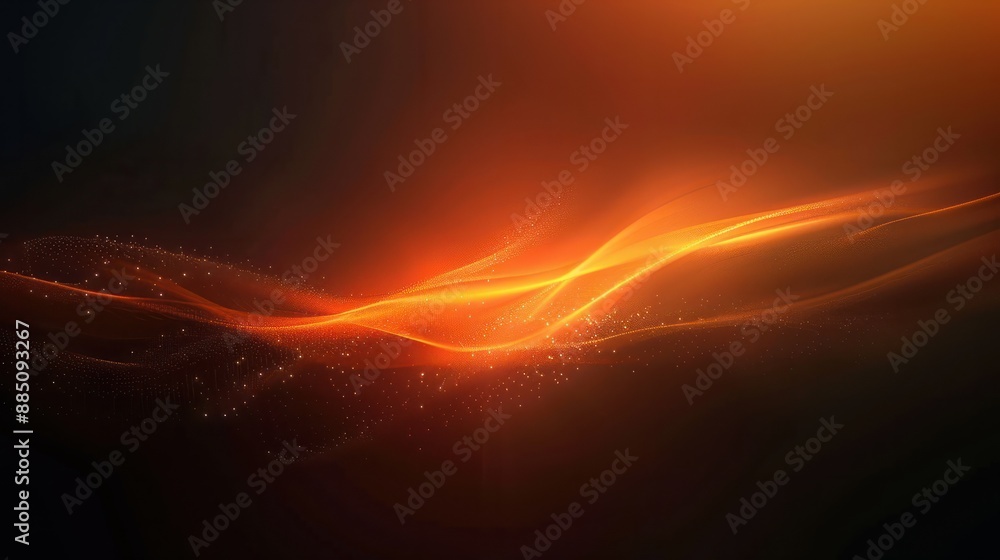 Poster orange glow blurred abstract gradient on dark grainy background bright design with copy space for te