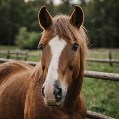 Obraz premium horse head face