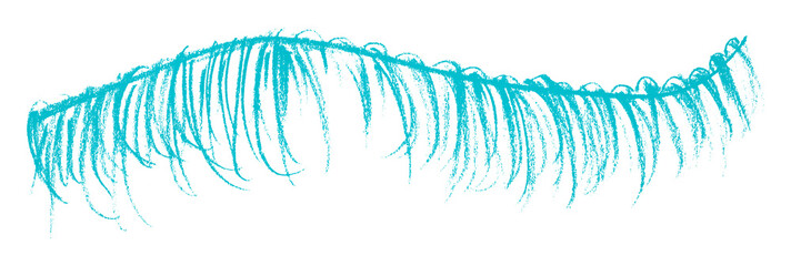 Light blue pencil strokes in simple style, isolated on transparent background.