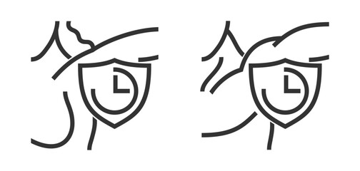 Long-lasting antiperspirant icon for men and women, in bold line