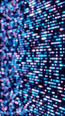 Obraz premium Abstract Glowing Dot Pattern with Blue and Pink Lights on Dark Background
