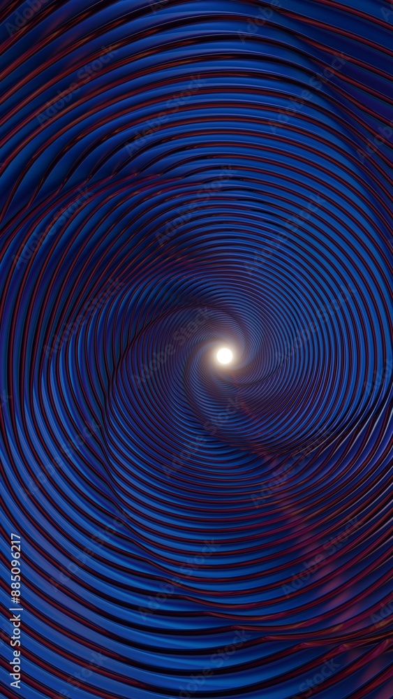 Poster Abstract Spiral Tunnel with Neon Lights and Dynamic Curves..