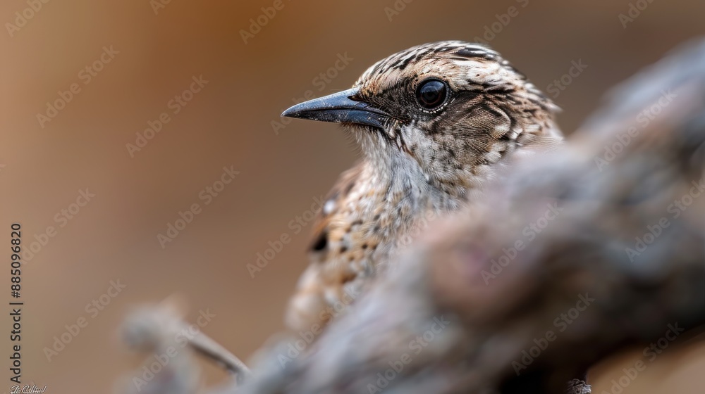 Poster a close-up image of a bird capturing the exquisite detail of its feathers, showcasing the beautiful 