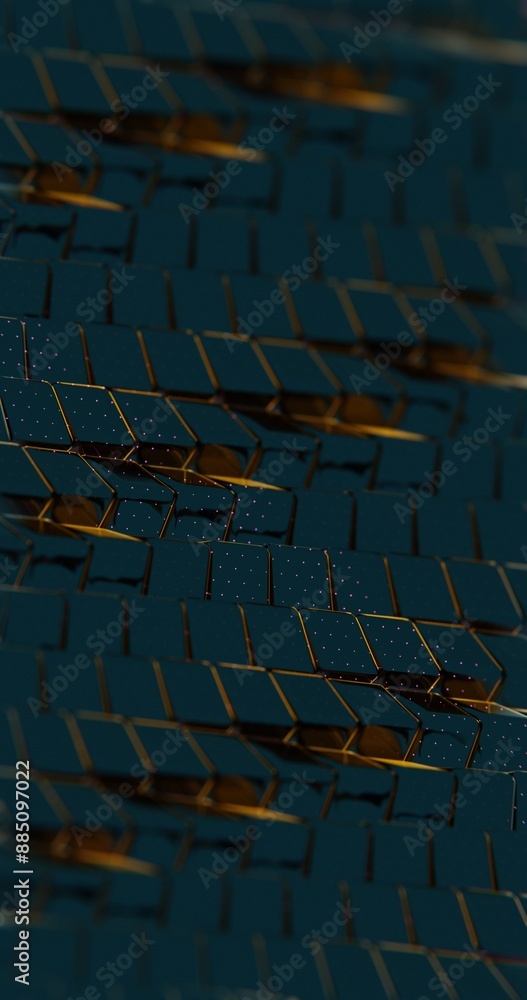 Poster dark geometric pattern with subtle golden highlights........