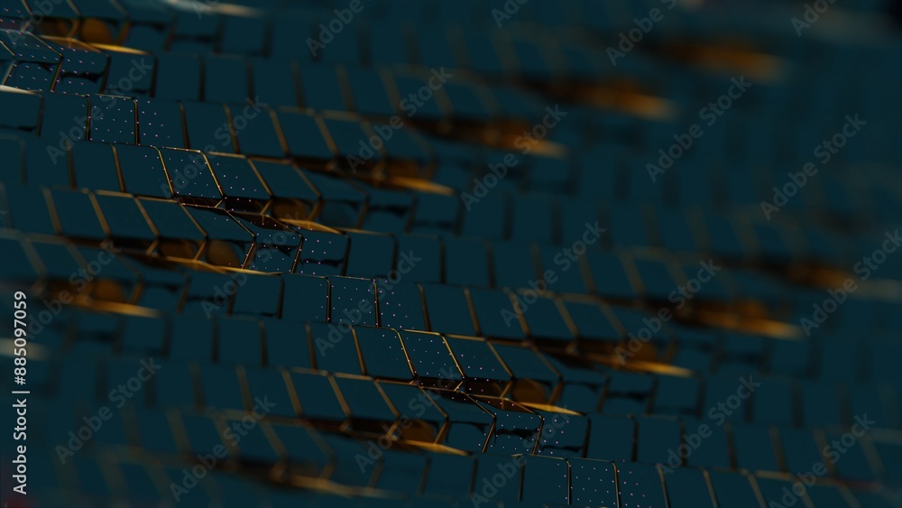 Aufkleber dark geometric pattern with subtle golden highlights........