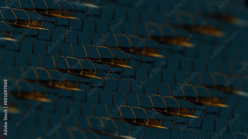 Poster dark geometric pattern with subtle golden highlights........