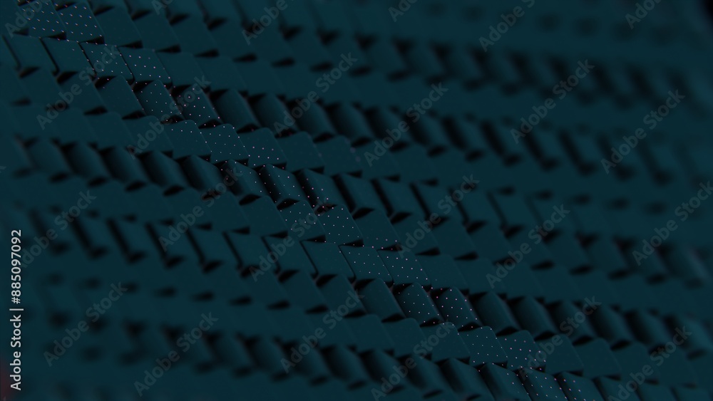 Aufkleber dark geometric pattern with subtle pink dots..