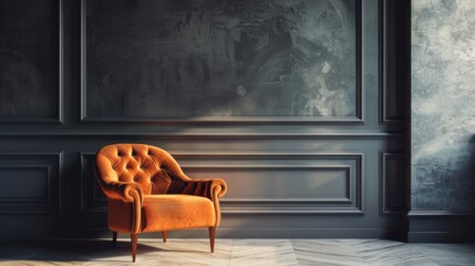 Orange chairs in the living room