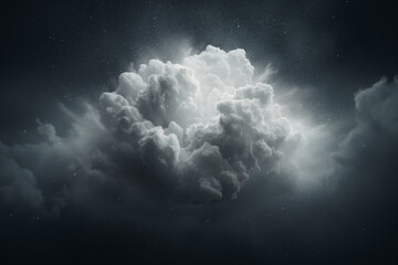 Obraz premium A large cloud of white and gray clouds in the sky