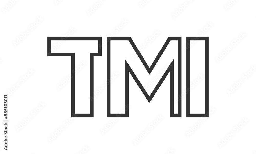 Fototapete tmi logo design template with strong and modern bold text. initial based vector logotype featuring s