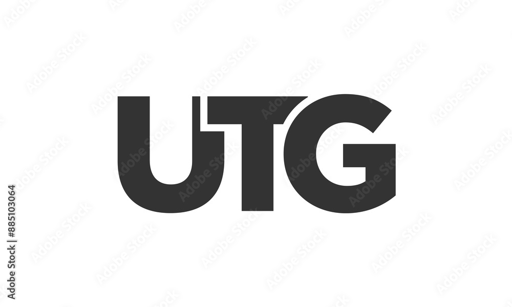Poster utg logo design template with strong and modern bold text. initial based vector logotype featuring s