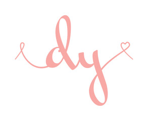DY initial wedding monogram calligraphy vector illustration. Hand drawn lettering d and y love logo design for valentines day poster, greeting card