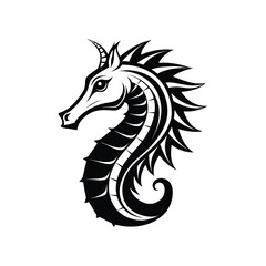 Seahorse Silhouette Vector Illustration