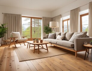 living room with wooden floor