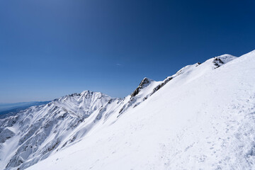 厳冬期の唐松岳