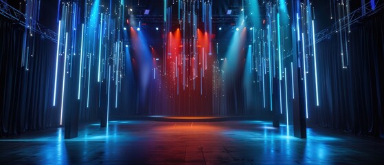 Creative Lighting Designer Programming Dynamic Light Cues in Theater