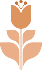 Modern Nordic style flower logo