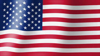 Naklejka premium Looped USA Flag. American symbol of the United States. Pride, patriotism, freedom and democracy. Slow motion. Independence Day, background. Holiday
