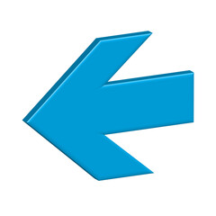 Realistic 3d icon blue arrow direction symbol design for element