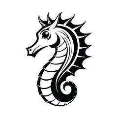 Seahorse Silhouette Vector Illustration