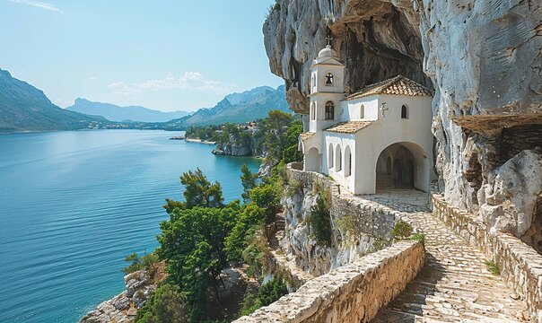 ostrog monastery in montenegro church of the holy cross are in rock