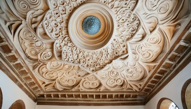 detail of the ceiling of a church