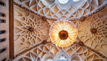 Obraz premium detail of the ceiling of a mosque country