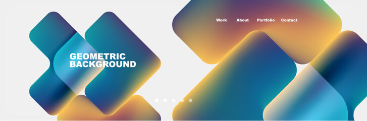 Teal Liquid color background design for Landing page site. Fluid gradient shapes composition. Futuristic design posters. Eps10 vector.