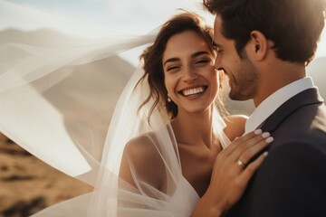 Wedding dress bride photography laughing.