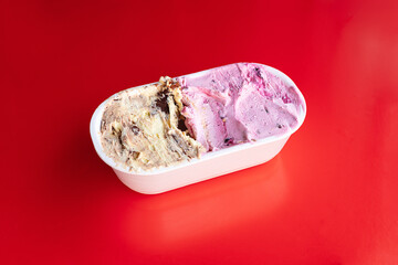 gelato, vaschetta, 750, gr, gusto, amarena, variegato, cioccolato, latte, fresco, artigianale,...