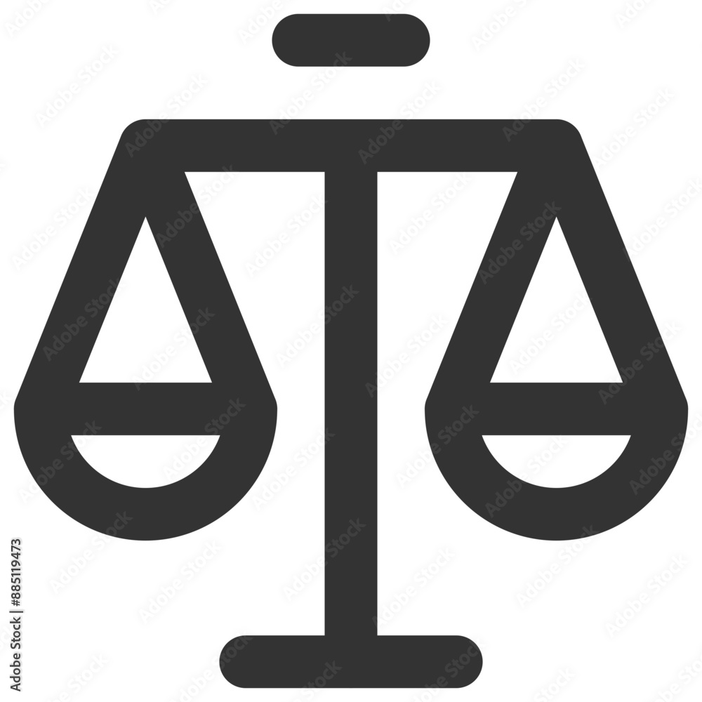 Sticker illustration of a icon law