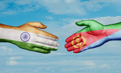 Eritrea and India country handshaking