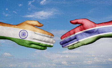 Gambia and India country handshaking