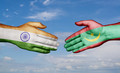 Mauritania and India country handshaking