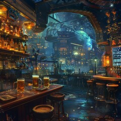 traditional beer in wooden background