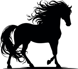 Horse silhouette vector illustration