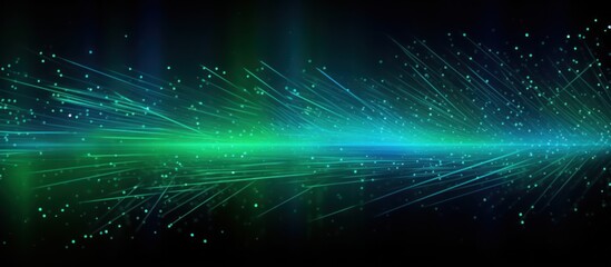 Fototapeta premium Abstract Blue and Green Light Streaks Background