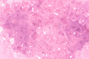 Amethyst pink crystals. Gems. Mineral crystals in the natural environment. Texture of precious and...