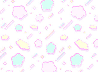 夢かわいい星のシームレスなパターン背景