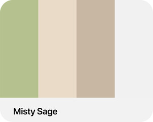 color palette with soft color style