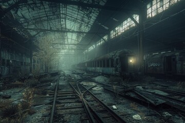 Fototapeta premium abandoned apostapocalyptic ruins