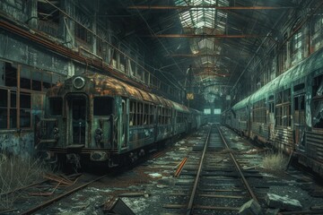 Obraz premium abandoned apostapocalyptic ruins