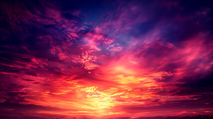 Fototapeta premium Colorful sunset sky with dramatic clouds