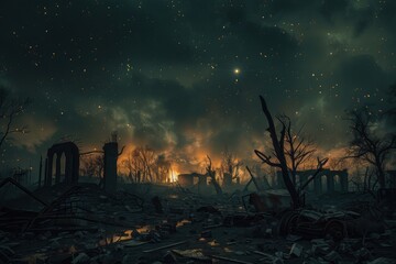 abandoned apostapocalyptic ruins