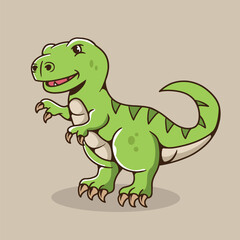 mascot character t-rex good for brand, sticker, t shirt design, kids education, dino character © angga