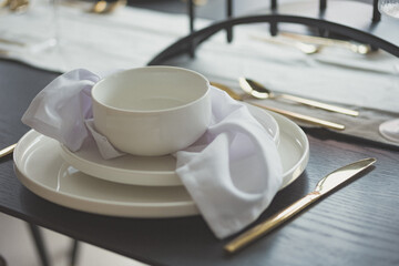 table setting for a dinner