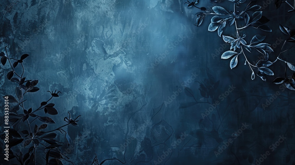 Aufkleber dark blue background with a subtle black vignette, creating an elegant and vintage look